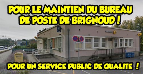 Brignoud pour le maintien du bureau de poste 500 261