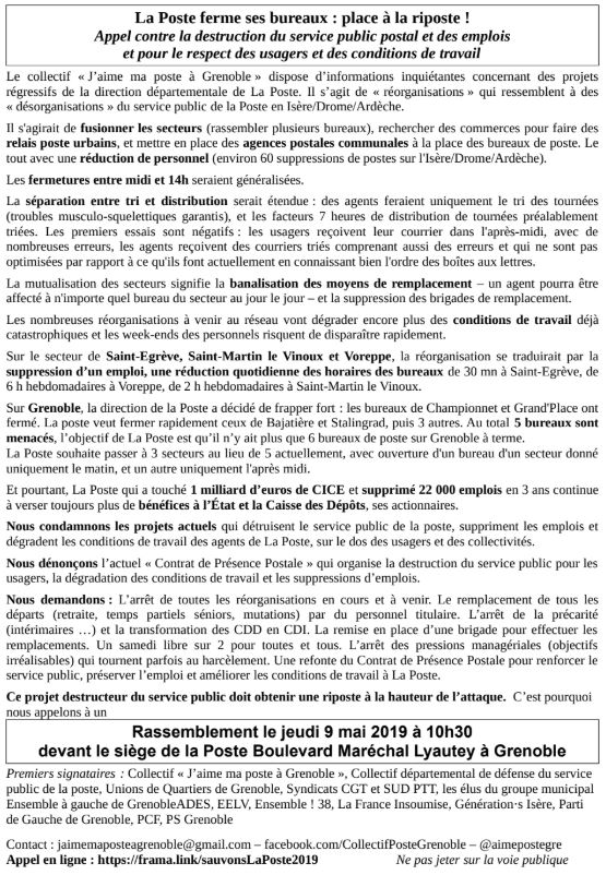 CollectifPosteGrenobleTract6Mai2019