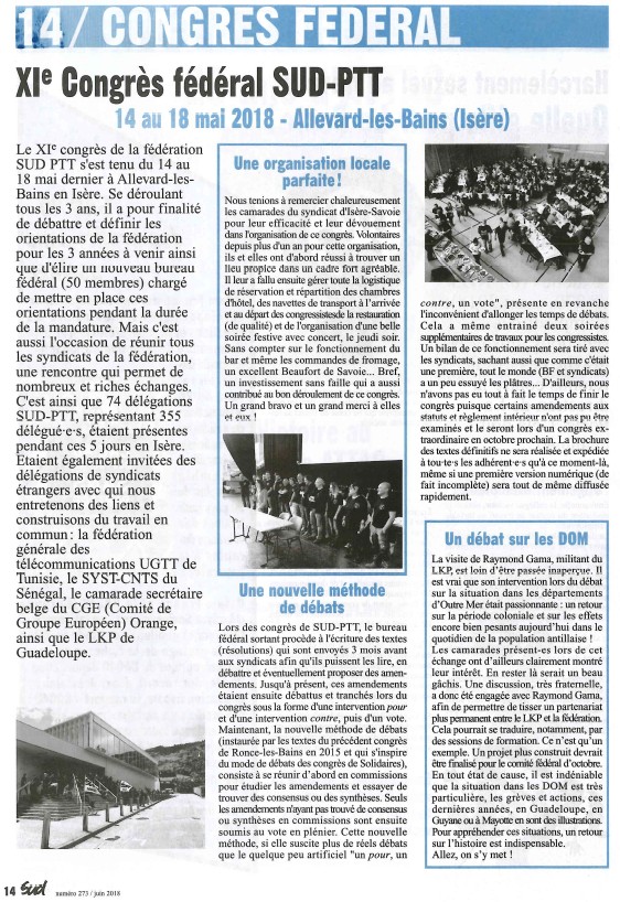 NouvellesDuSudJuin2018CongresFederal1