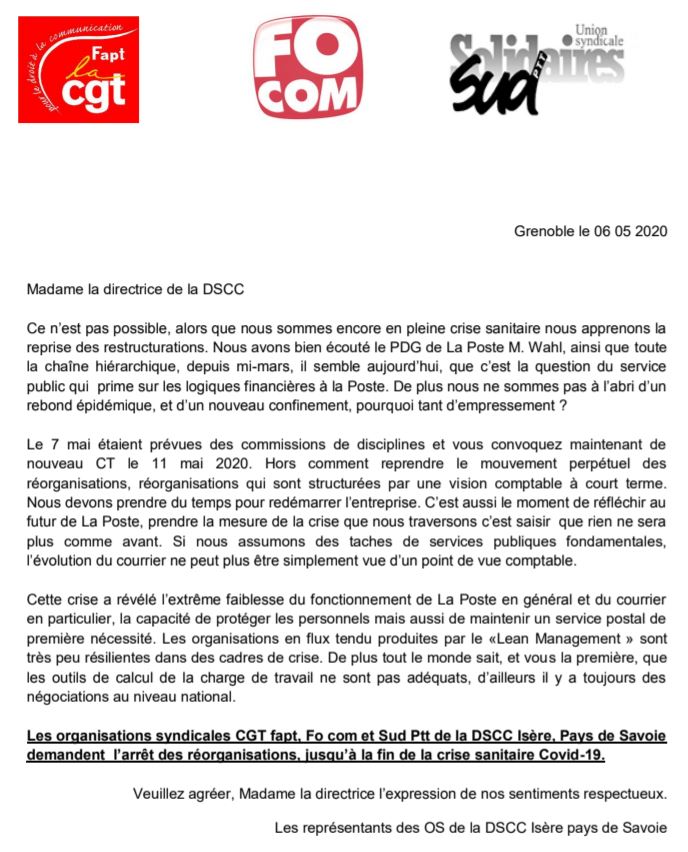 lettre DSCC reprise des instances intersyndical bd0b2